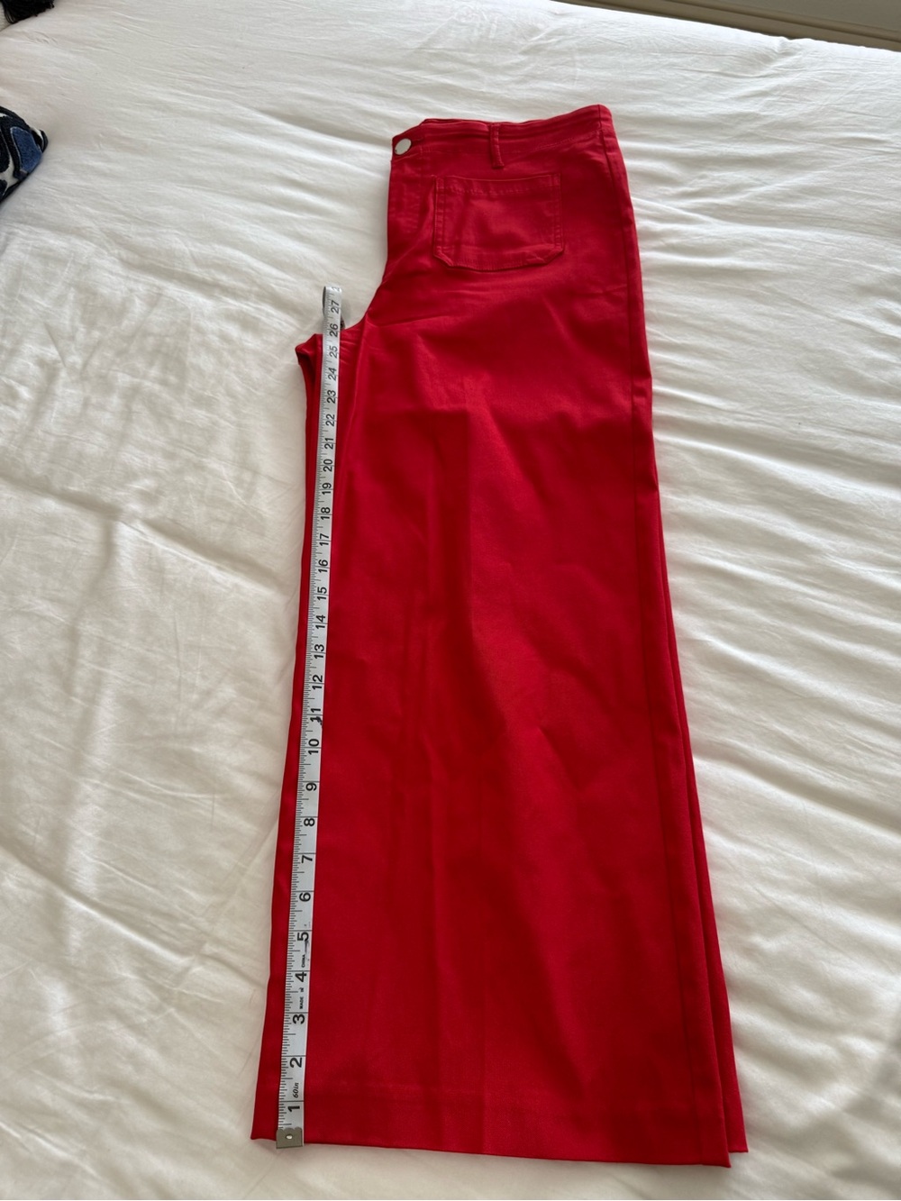 Jules & Leopold Vibrant Red Wide-Leg Pants - Picture 5 of 6